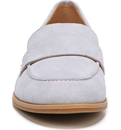 Light Grey Vegan Suede Strap Flats Women's Loafers