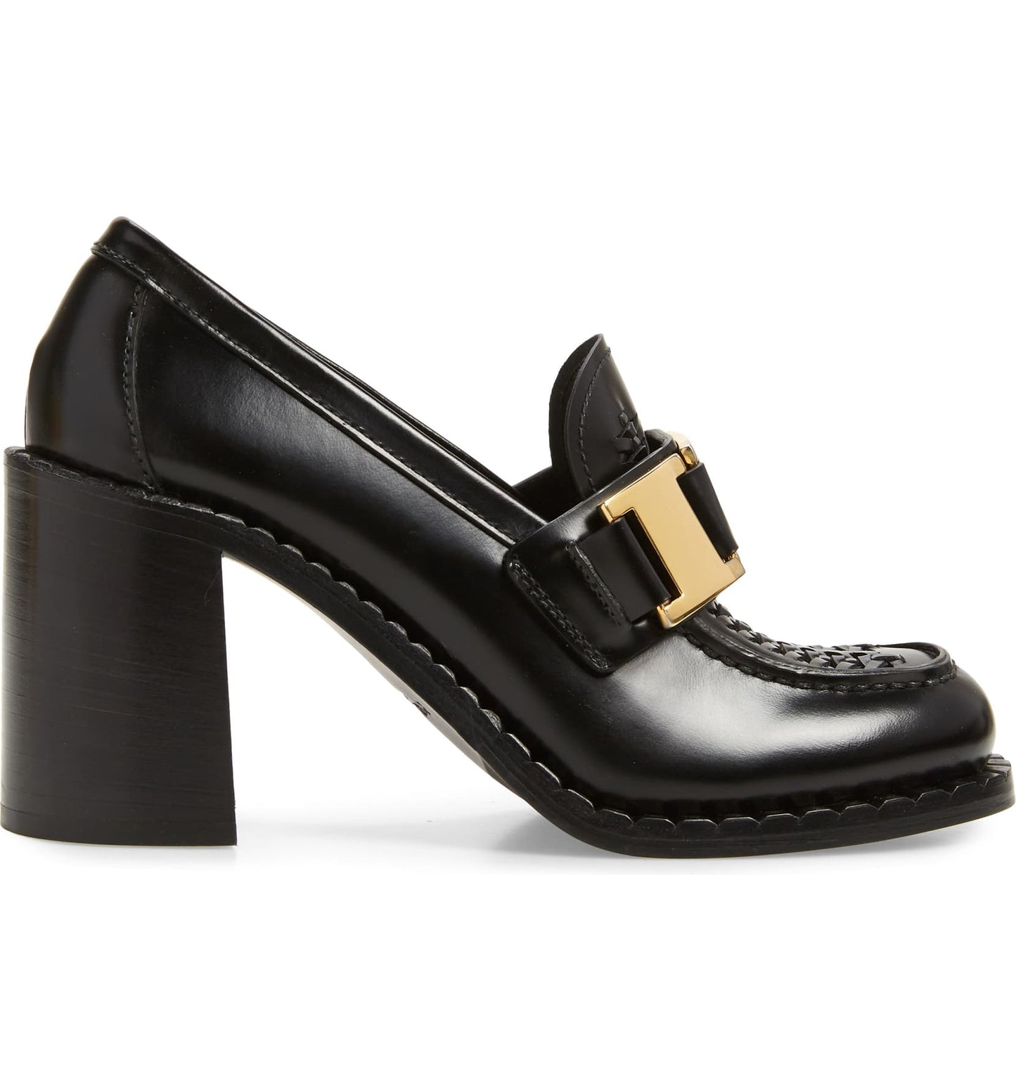 Custom Made Black Women's Block Heel Loafers