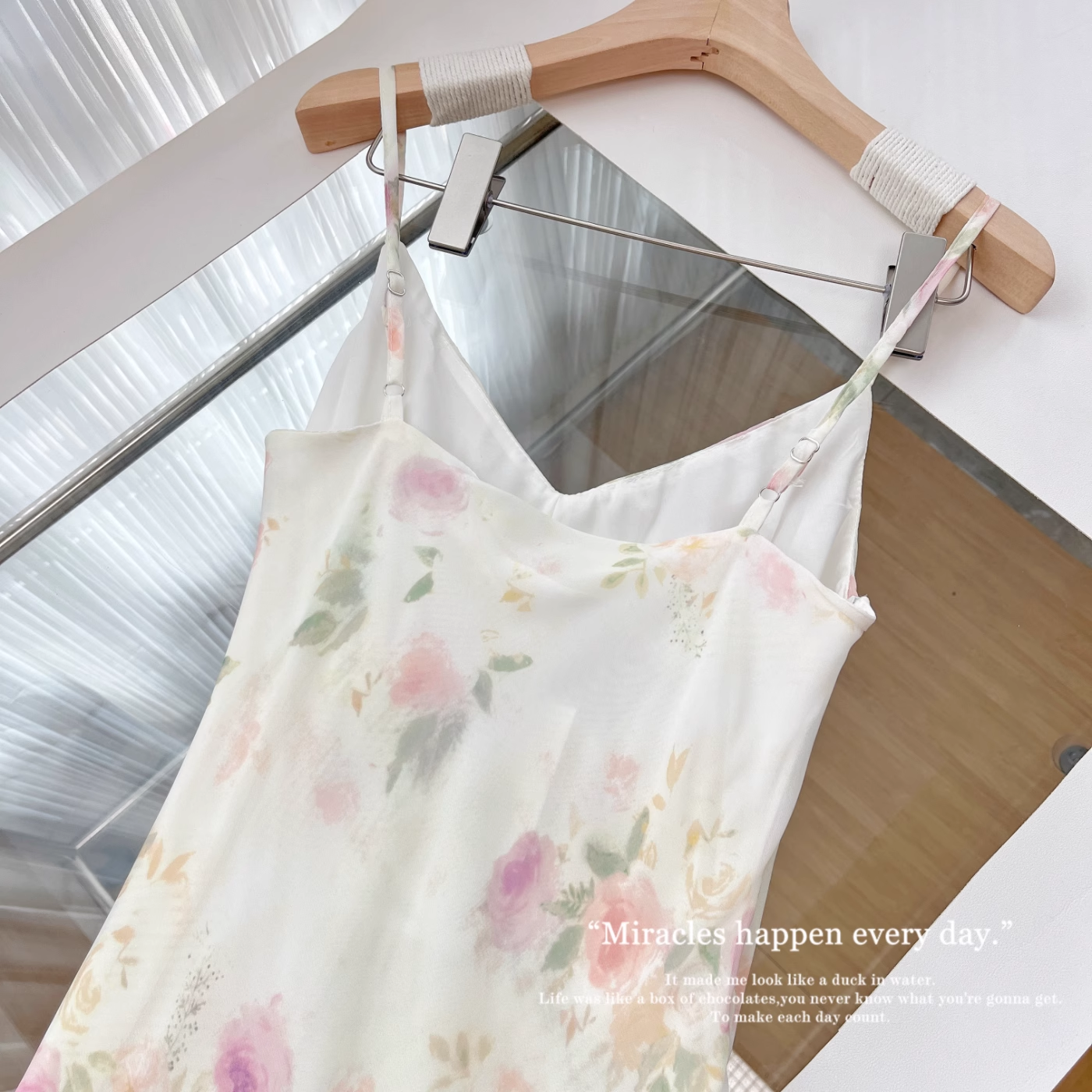 Vintage Fashion Chiffon Floral Printed Design A-line Beach Holiday Vest Dress TP3387