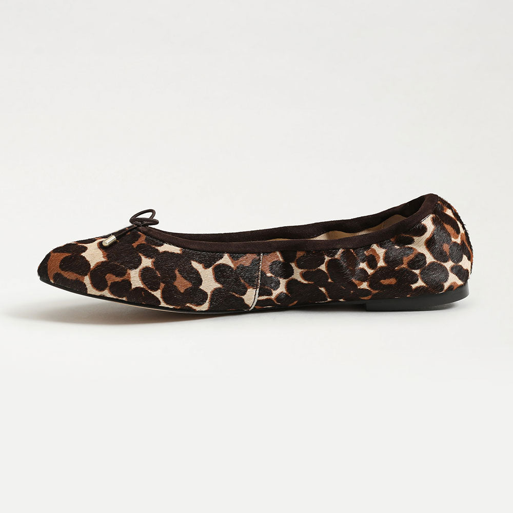 Classic Leopard Print Round Toe Elastic Top Line Bow Ballet Flats