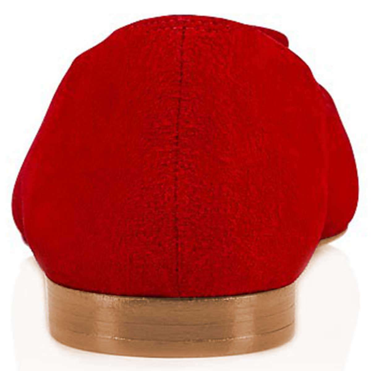 Red Trendy Shoes Slip On Pointed Toe Flats for Women