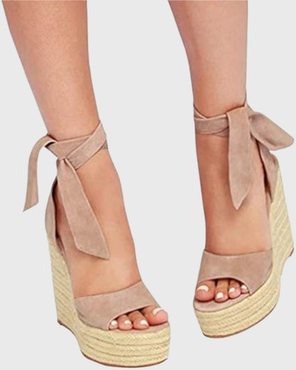 Badb Wedge Espadrillas In Beige