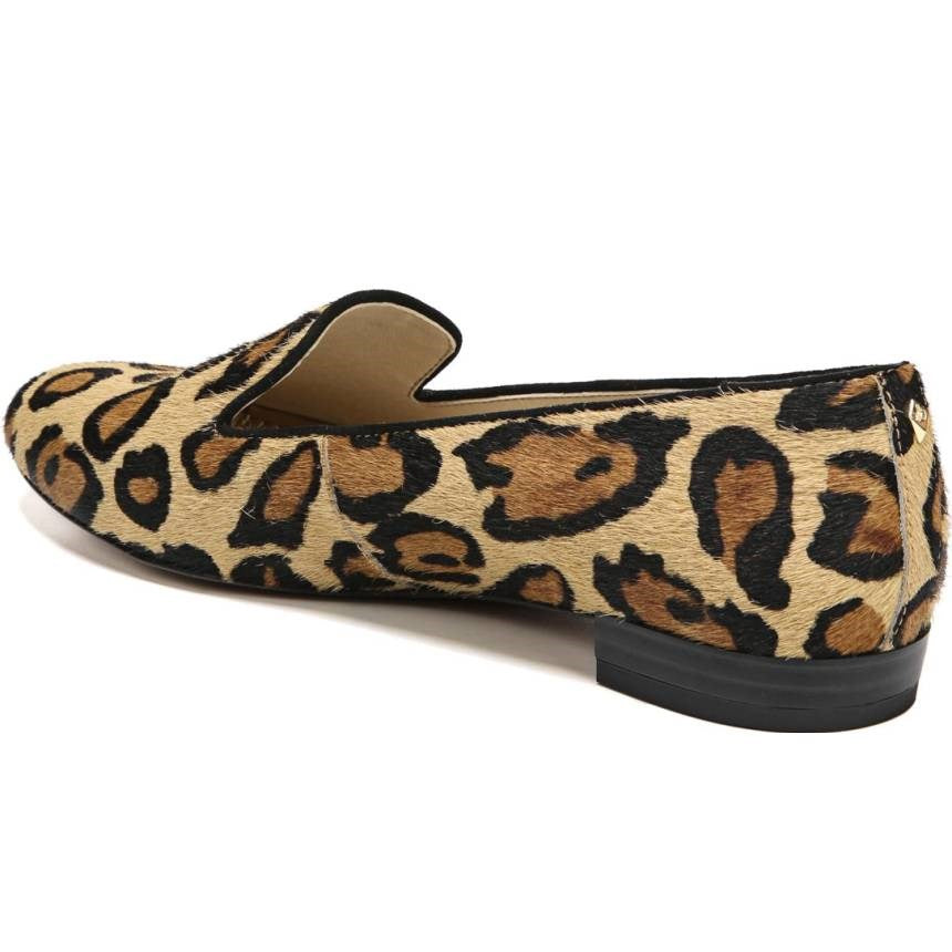 Brown Leopard Print Round Toe Casual Flats Women's Loafers