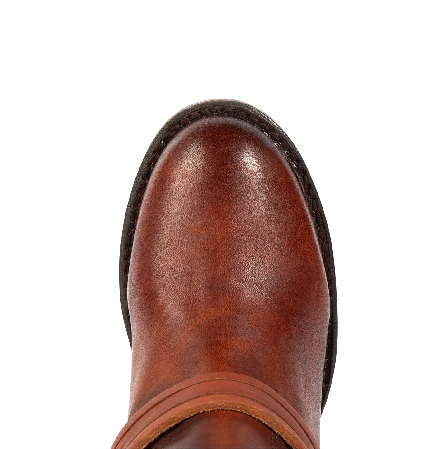 Brown Round Toe Chunky Heel Lace Up Vintage Knee High Boots