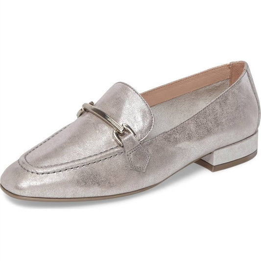 Silver Vintage Buckle Decor Flats Women's Loafers by FSJ
