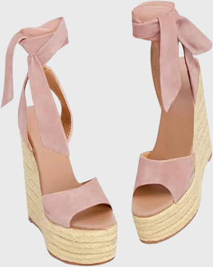 Badb Wedge Espadrillas In Pink