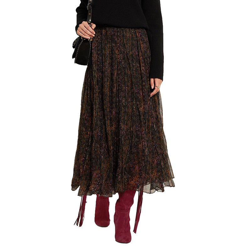 Maroon Fringe Vegan Suede Chunky Heel Round Toe Knee High Boots