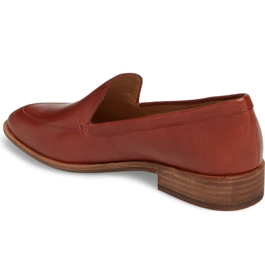 Brown Classic Low Block Heel Women's Loafers