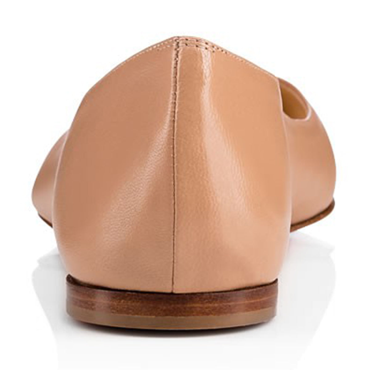 FSJ Women's Pointy Toe Flats in Nude US Size 3-15