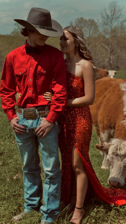 Red Prom Dresses, Sequin Prom Dresses, Bodycon Party Dress