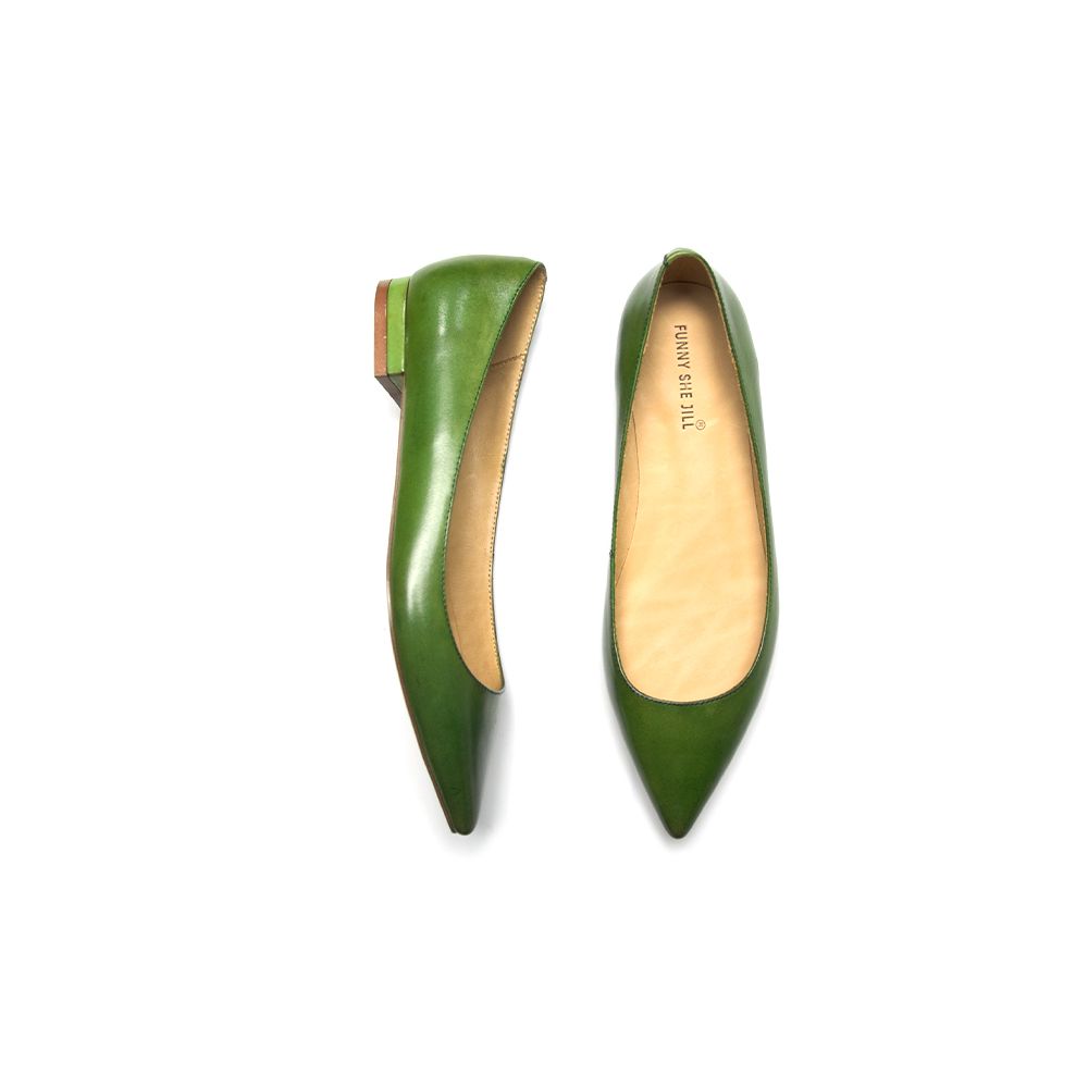 Classic Genuine Leather Pointed Toe Flats for Women