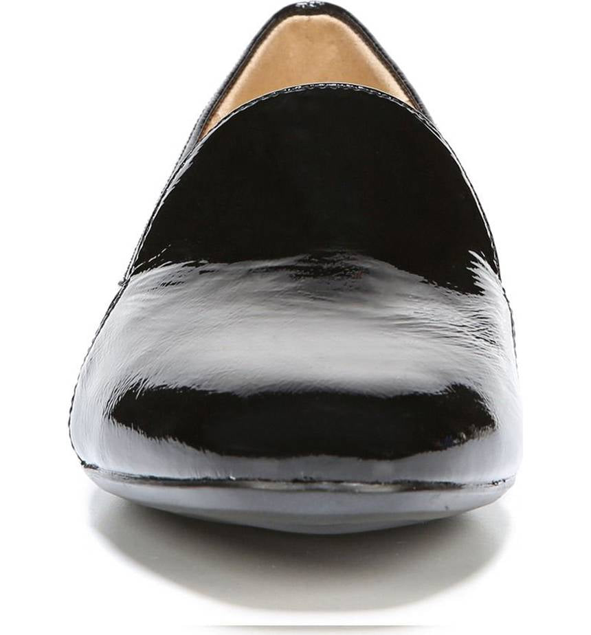 Black Classic Patent Leather Round Toe Flats Loafer Shoes for Women