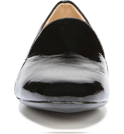 Black Classic Patent Leather Round Toe Flats Loafer Shoes for Women