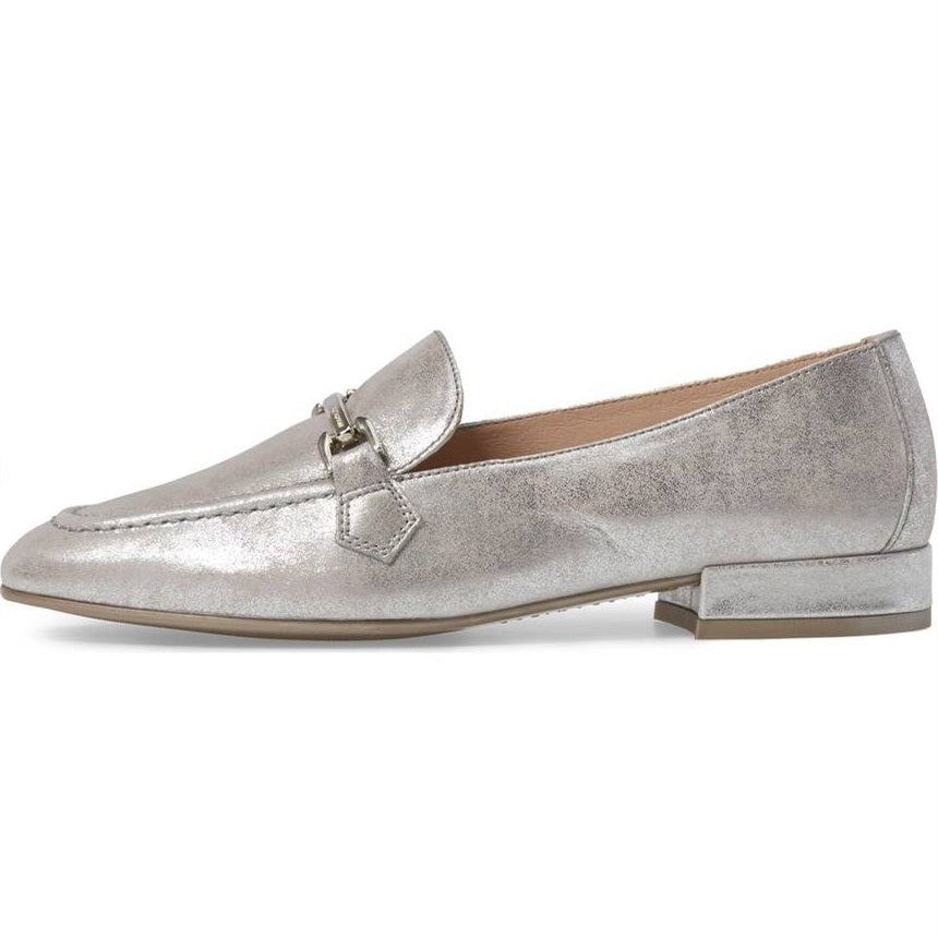 Silver Vintage Buckle Decor Flats Women's Loafers by FSJ