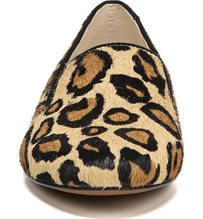 Brown Leopard Print Round Toe Casual Flats Women's Loafers