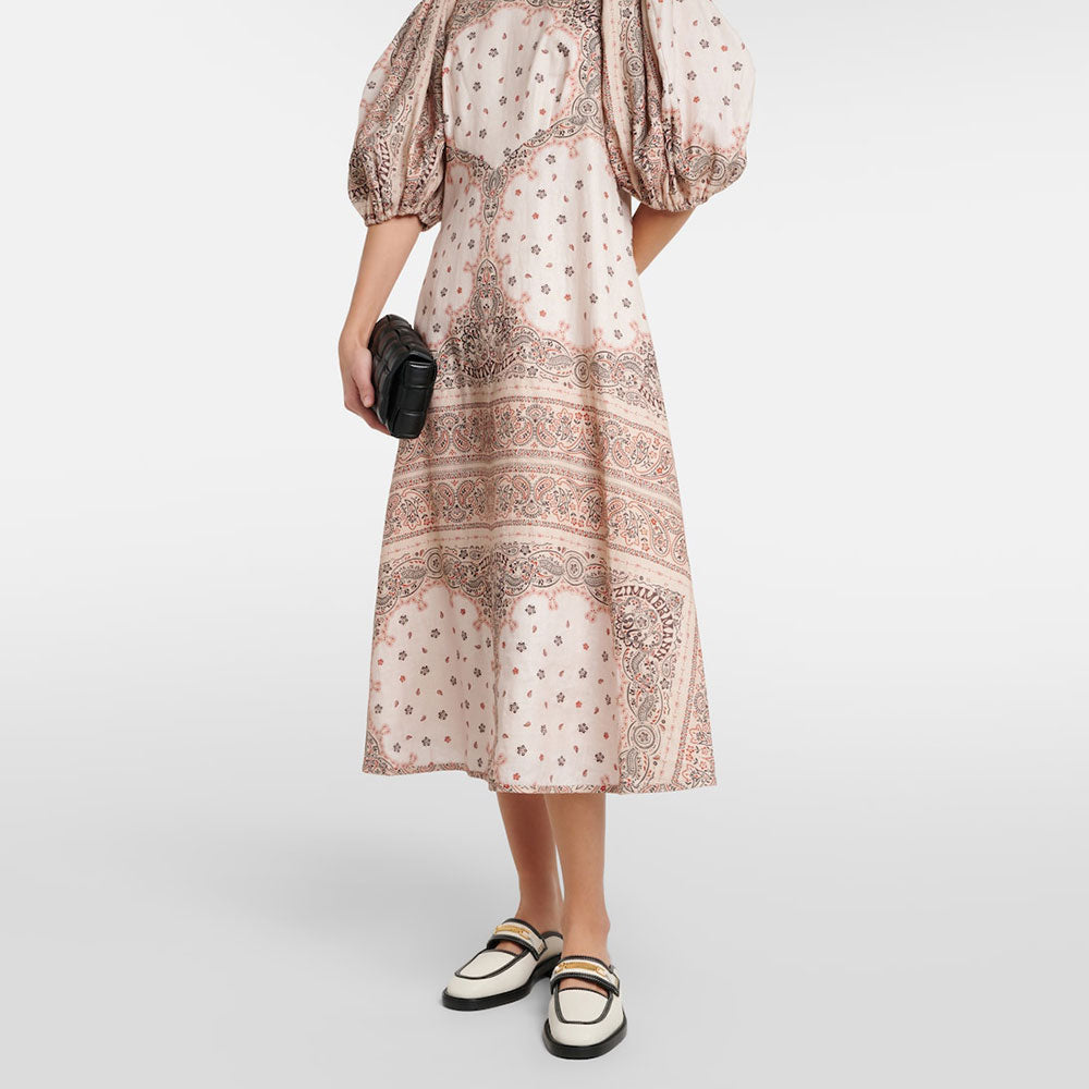 White & Black Round-Toe Low Block Heel Mule Loafers with Chain