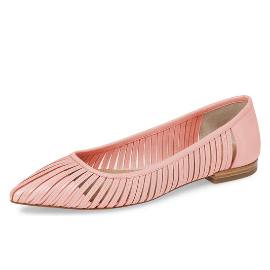 Pink Pointed Toe Hollow Out Comfortable Flats