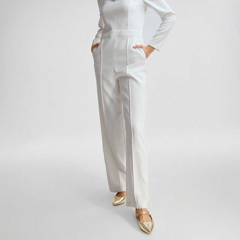 Gold Metallic Shoes Pointed Toe Slingback Flats with Elastic Strap