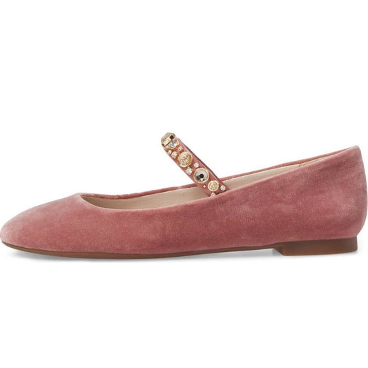 Pink Rhinetones Mary Jane Shoes Comfortable Flats