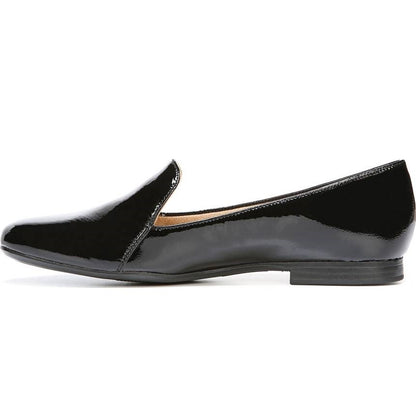 Black Classic Patent Leather Round Toe Flats Loafer Shoes for Women
