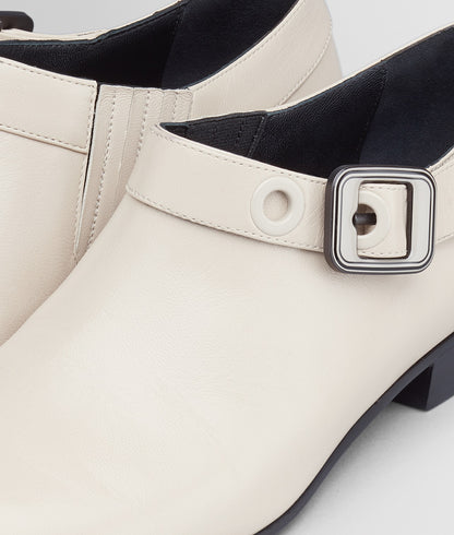 Ivory Pointed Toe Buckle Flats Business Casual Female Shoes