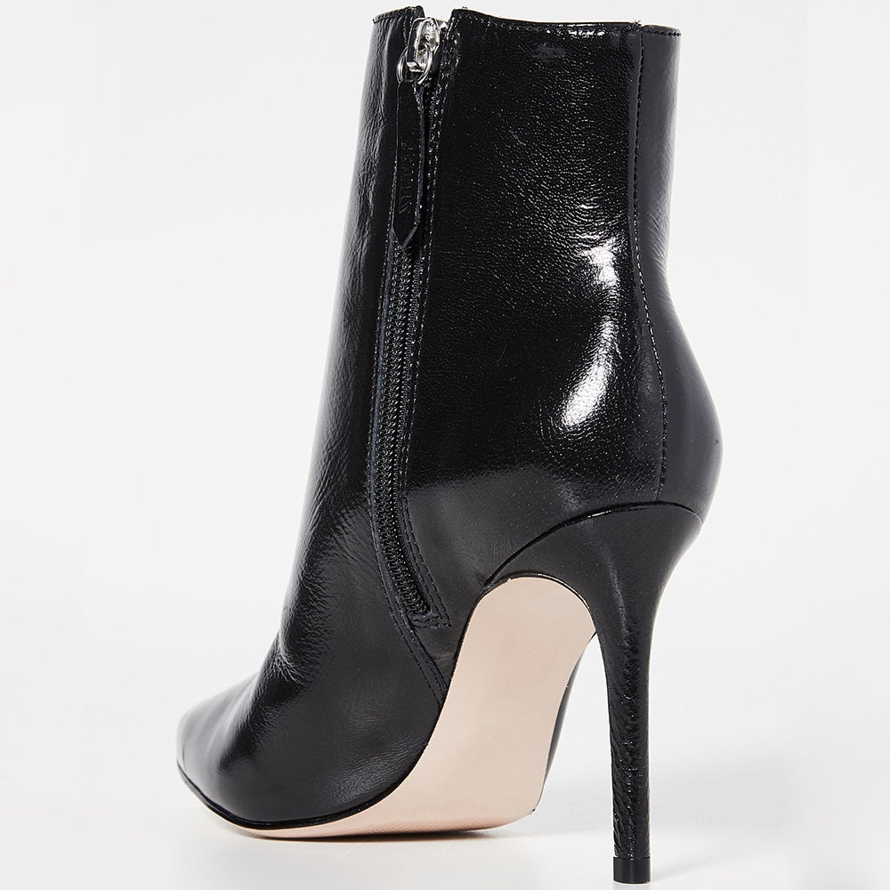 Black Fashion Transparent Stiletto Heel Ankle Boots