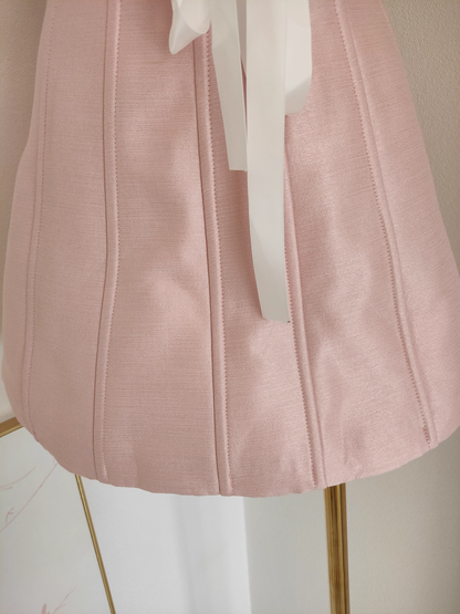 Vintage 3D Flowers Strapless A-Line Lace-up Satin Homecoming Dress Party Dress Short Cocktail Dress TP4844