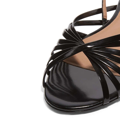 Black Slingback Comfortable Flats Sandals