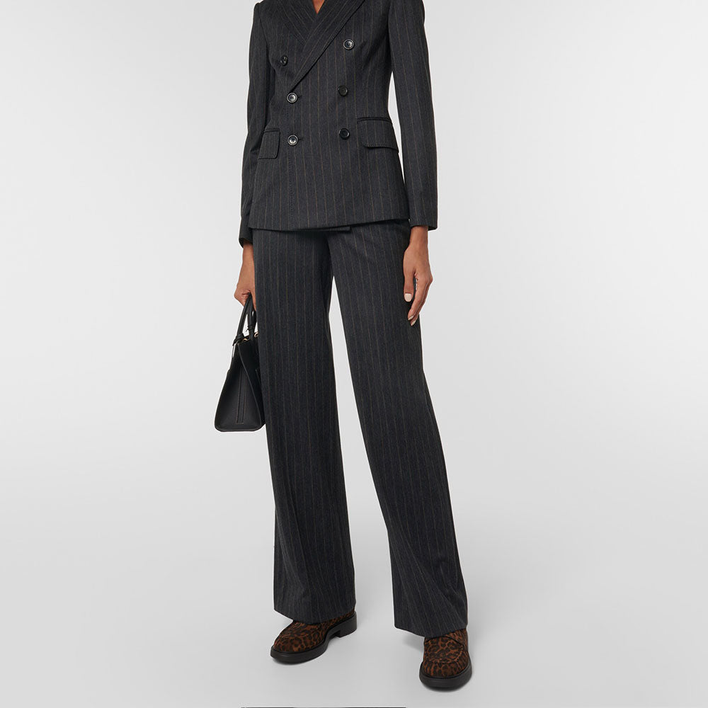 Brown Vegan Suede Leopard Print Flat Penny Loafers for Women