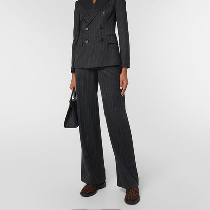 Brown Vegan Suede Leopard Print Flat Penny Loafers for Women