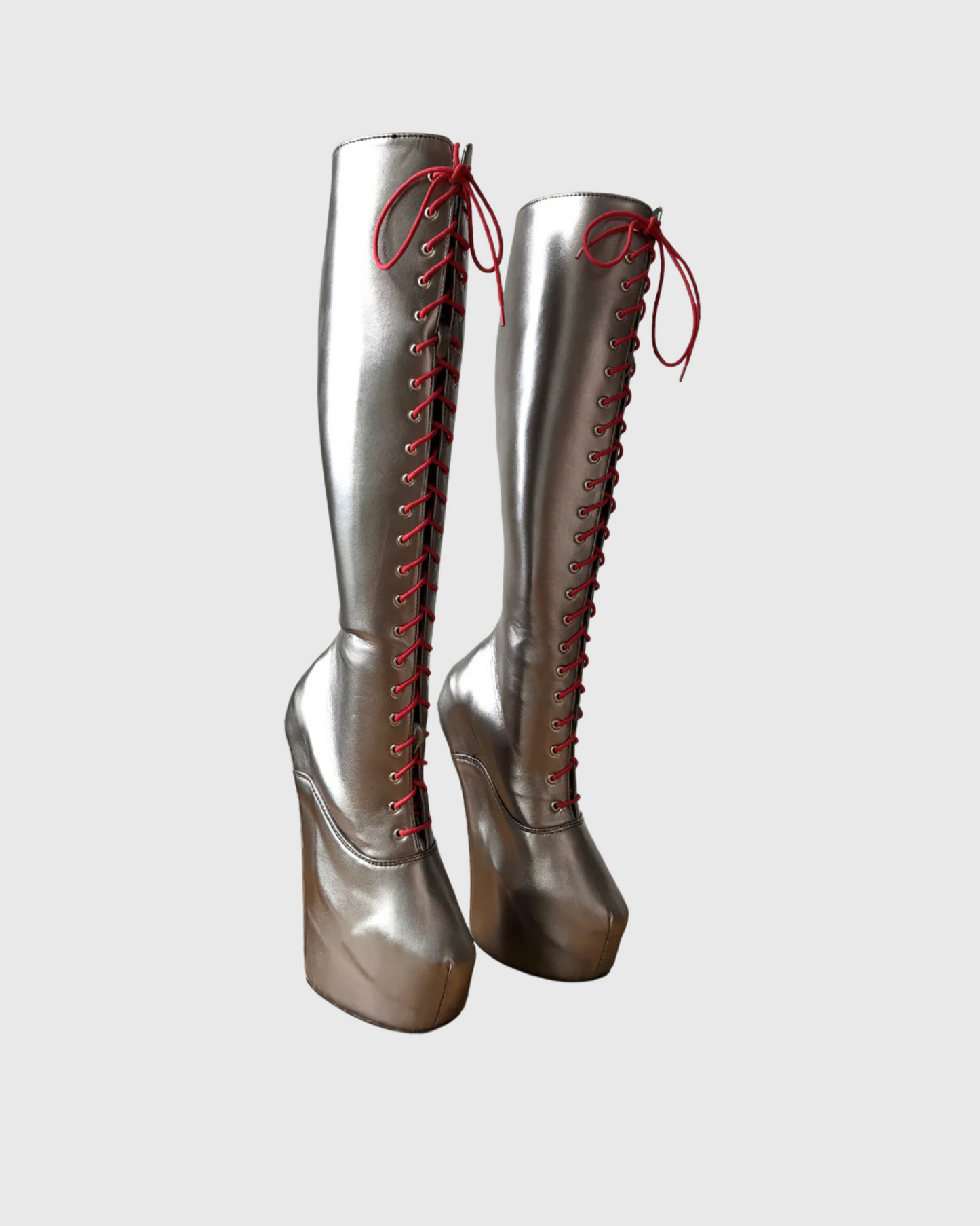 Aaid Lace Up Knee Hight Boots In Brown