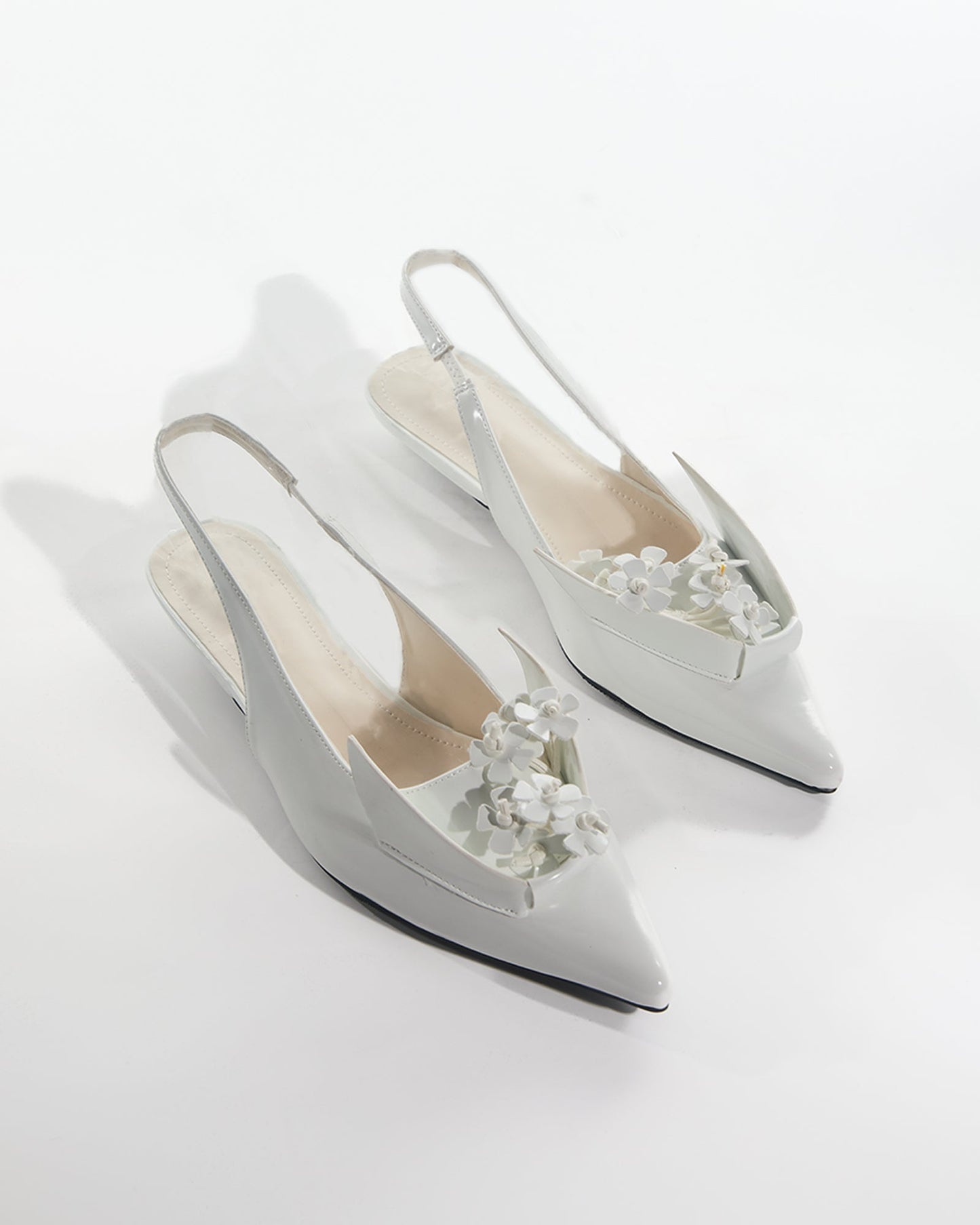 Aamu 3D Flower Slingback Flats