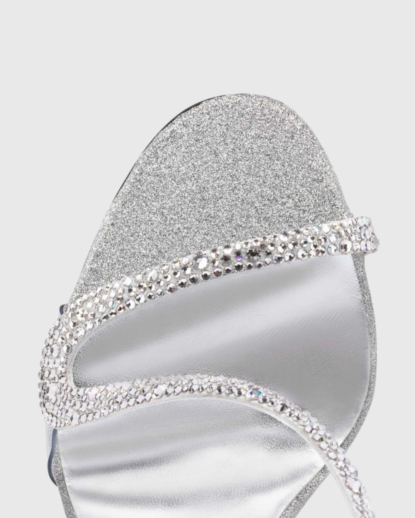 Sence Rhinestone Strap Sandals In Silver