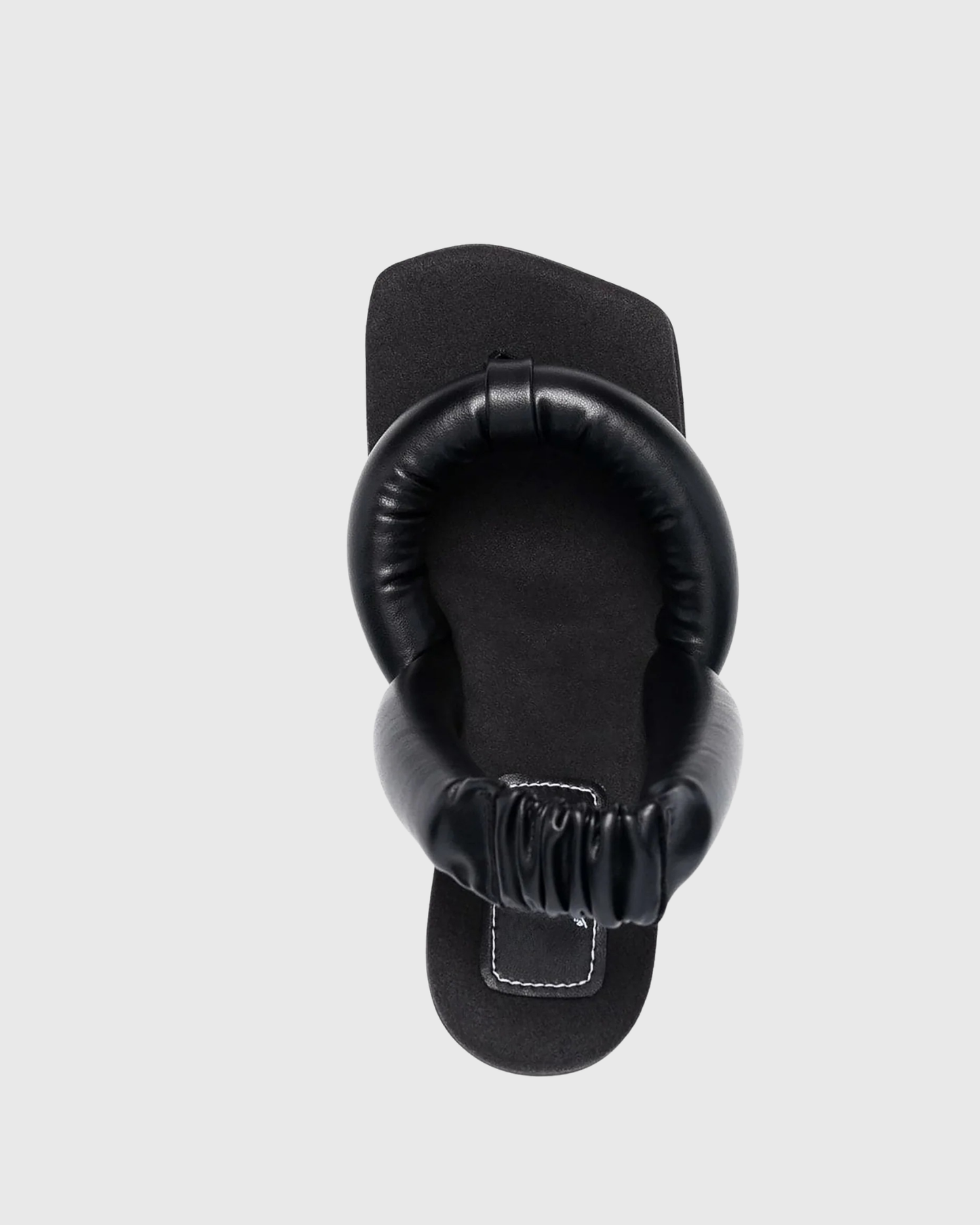 Alessia Heart Heel Slingback Thong Sandals In Black