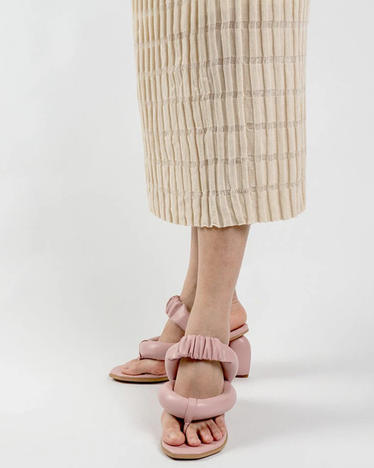 Alessia Heart Slingback Thong Sandals In Pink