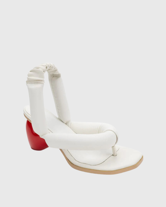 Alessia Heart Thong Sandals In White