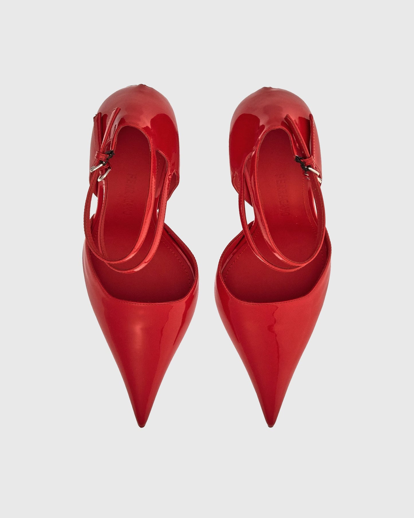 Amalia Leather Wedge Pumps In Red