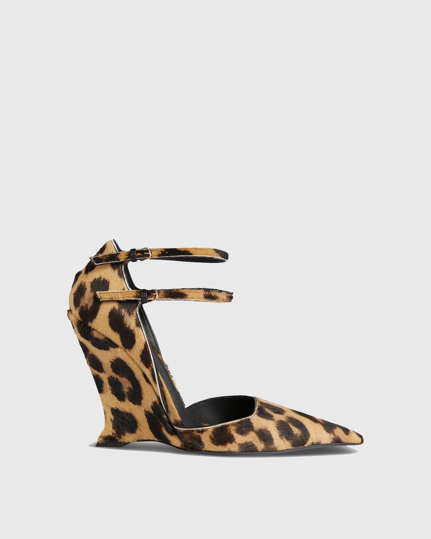Amalia Leopard Print Wedge Pumps