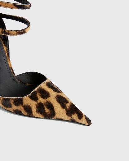 Amalia Leopard Print Wedge Pumps