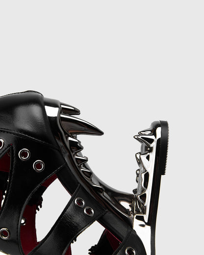 Antonia Wolf Tooth Cutout Sandals