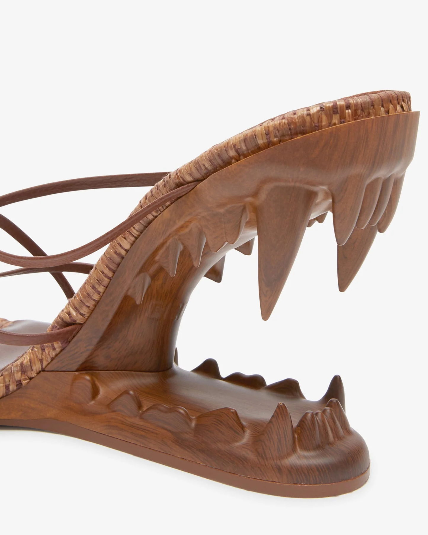 Antonia Woven Wolf Tooth Sandals In Brown