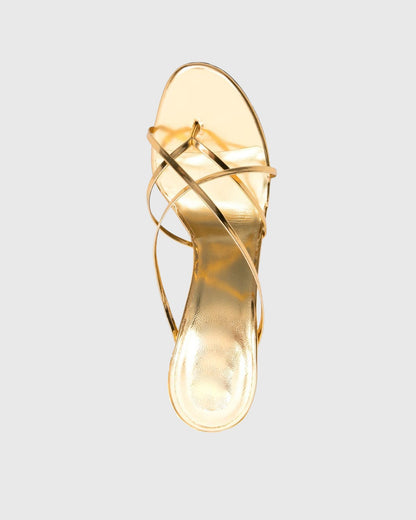 Antonia Wolf Tooth Sandals In Gold