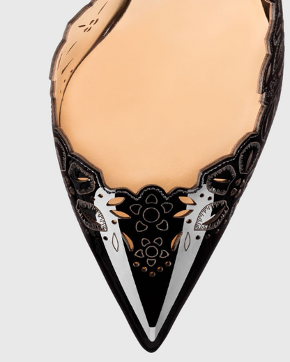 Ariya Cutout Pattern Pumps In Black