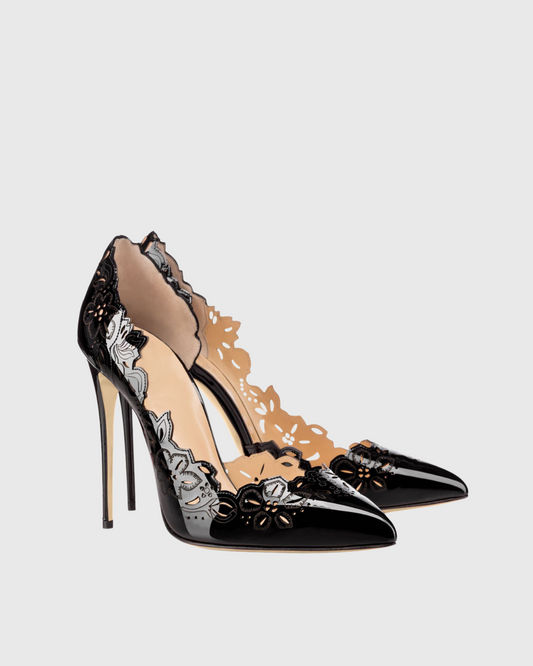 Ariya Cutout Pattern Pumps In Black