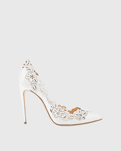 Ariya Cutout Pattern Pumps In White
