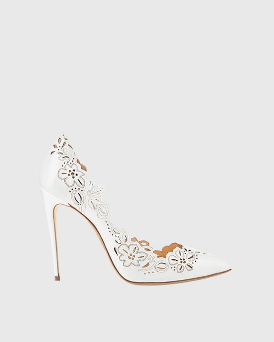 Ariya Cutout Pattern Pumps In White