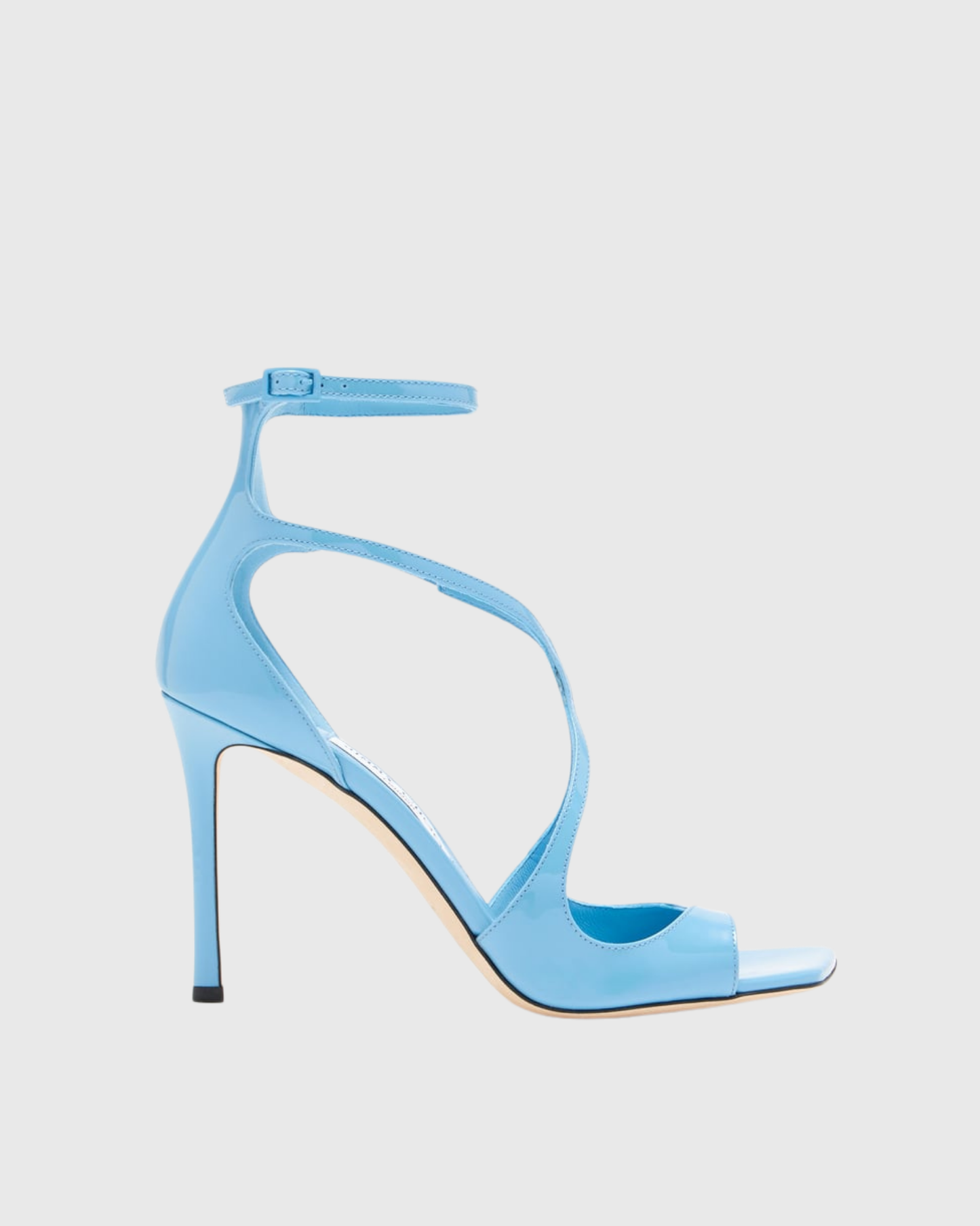 Aryana Patent Leather Strap Sandals In Sky