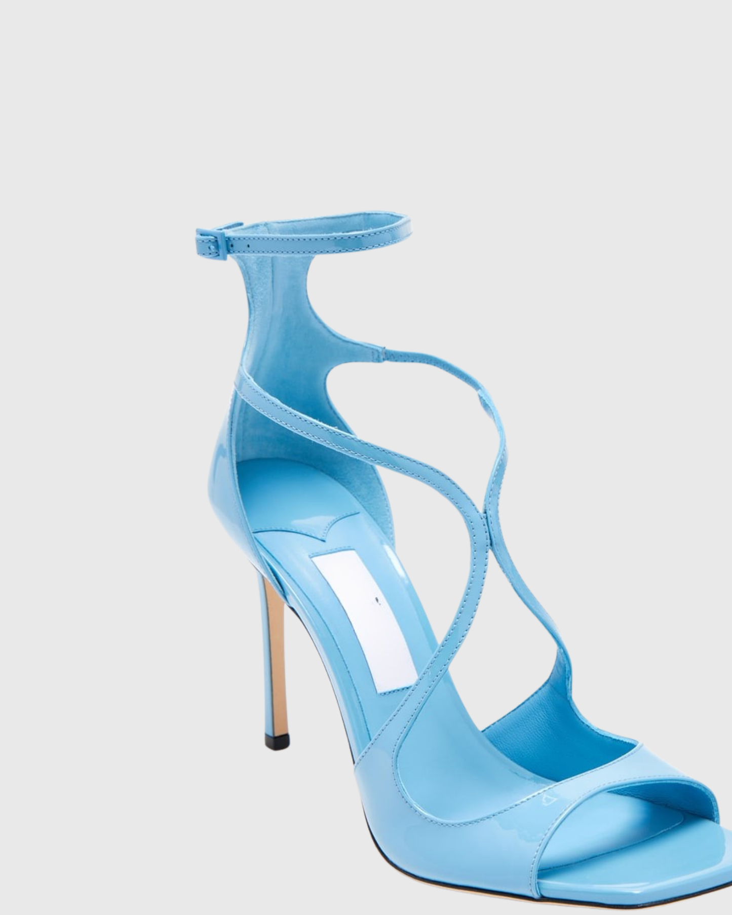 Aryana Patent Leather Strap Sandals In Sky