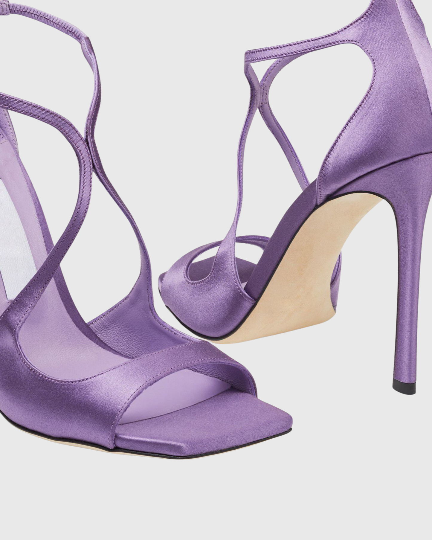 Aryana Strap Stain Sandals In Violet