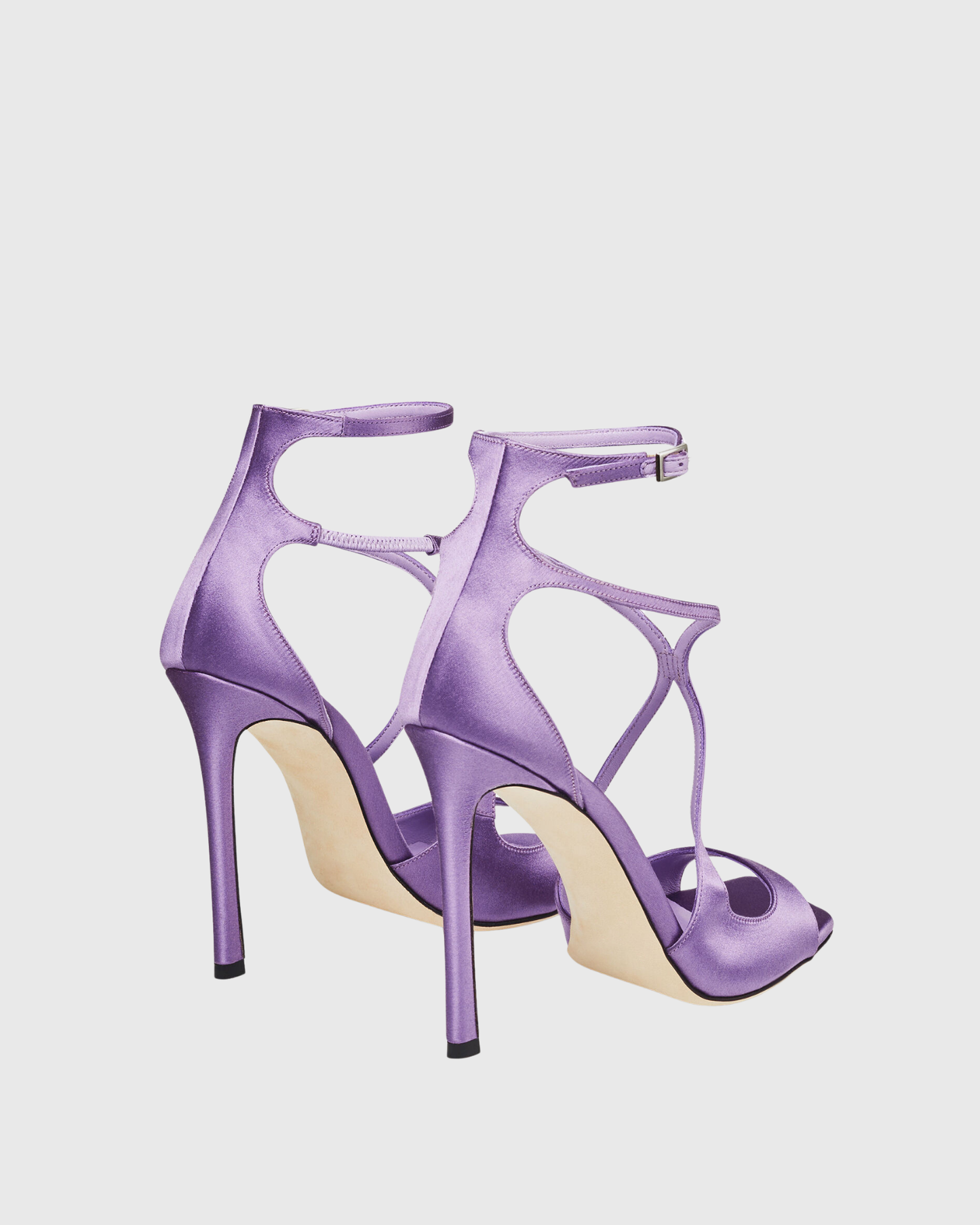 Aryana Strap Stain Sandals In Violet
